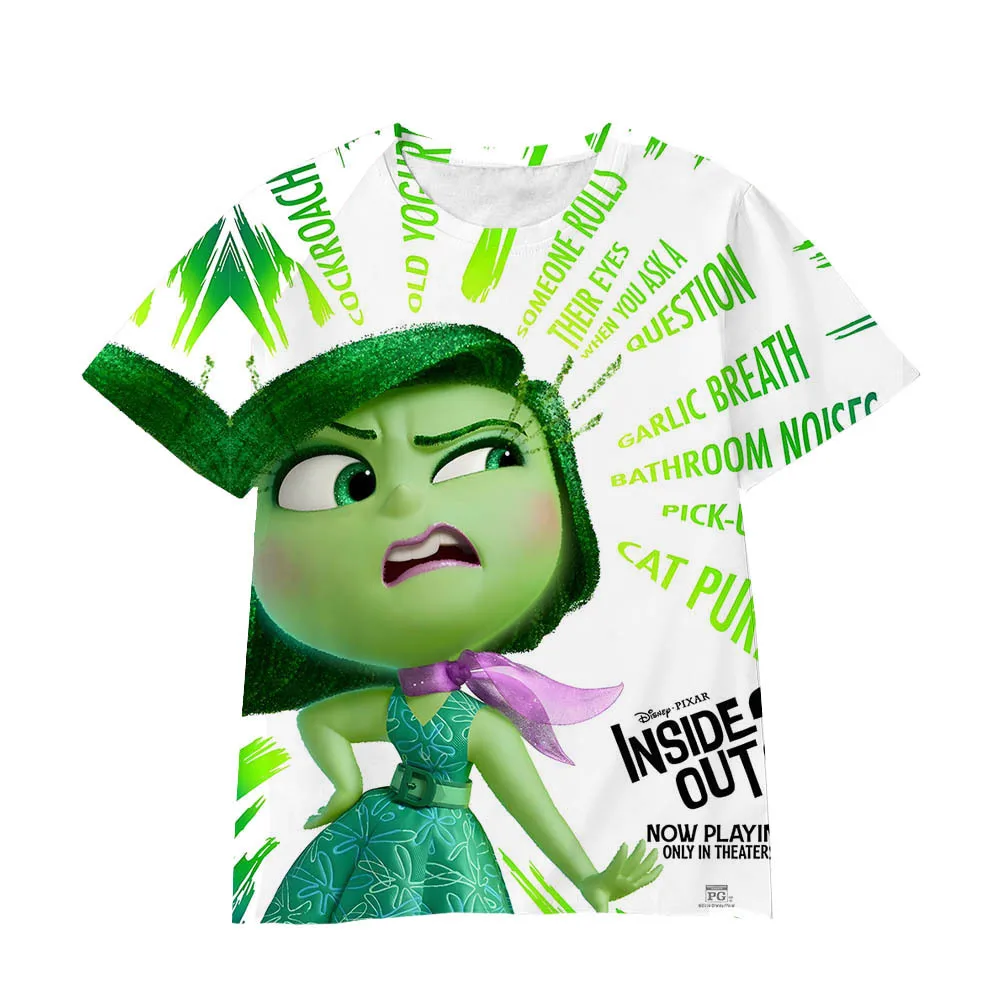 thumbnail image 1 of Camiseta de verano Inside Out 2 para niños y adolescentes, camiseta de dibujos animados, camiseta de manga corta, camiseta divertida, ropa de uniforme de entrenamiento para niñas, 1 of 5