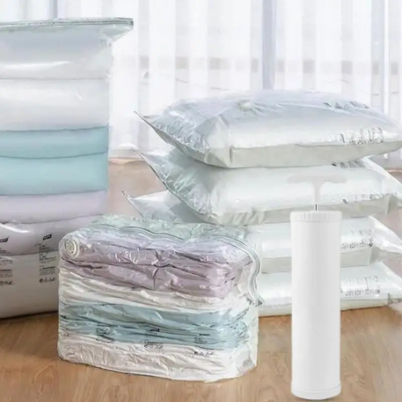 

1Pc Vacuum Storage Bag Home Organizer Convenient Vacuum Bag Quilts Clothes Vacuum Storage Sack For Saving Space Air Bags