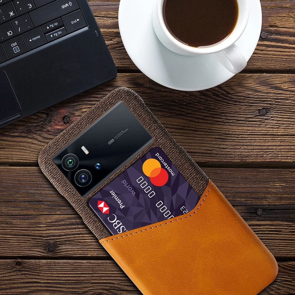 Elegant Business Card Slot Phone Cover Case with Bumper Protection and Sleek Design