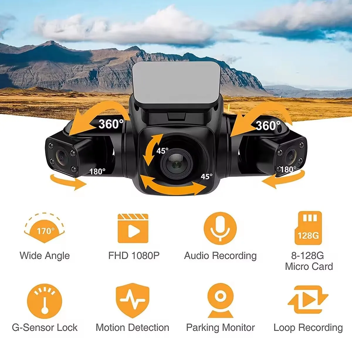   ķ, ڵ DVR, 360  ڵ  , ߰ ð, GPS  , 24 ð  , 4 ä Ǯ HD, 4x1080P