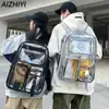 Clear Backpack for School Heavy Duty PVC Transparent Bookbag School Bag for Girls Teens Stadium Approved See Through Backpack 1