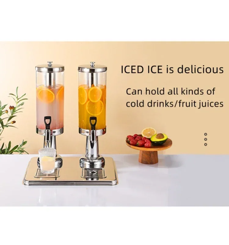 HOTEL STAINLESS STEEL FRUIT JUICE DING western food single-head double-head commercial fruit juice bucket beverage machine 5