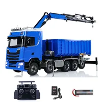 Toy 1:14 10x10 770S Metal Chassis Hydraulic Crane RC Dumper RTR Full Dump Truck Car Light Sound XELite Finished Vehicle for Boys 1