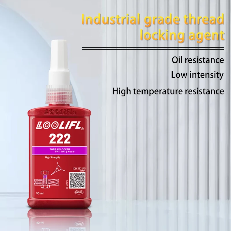LOOLIFL 222 Threadlocker, anaerobic adhesive, anti-loosening agent, suitable for mechanical reinforcement, to prevent rust 50ml 4
