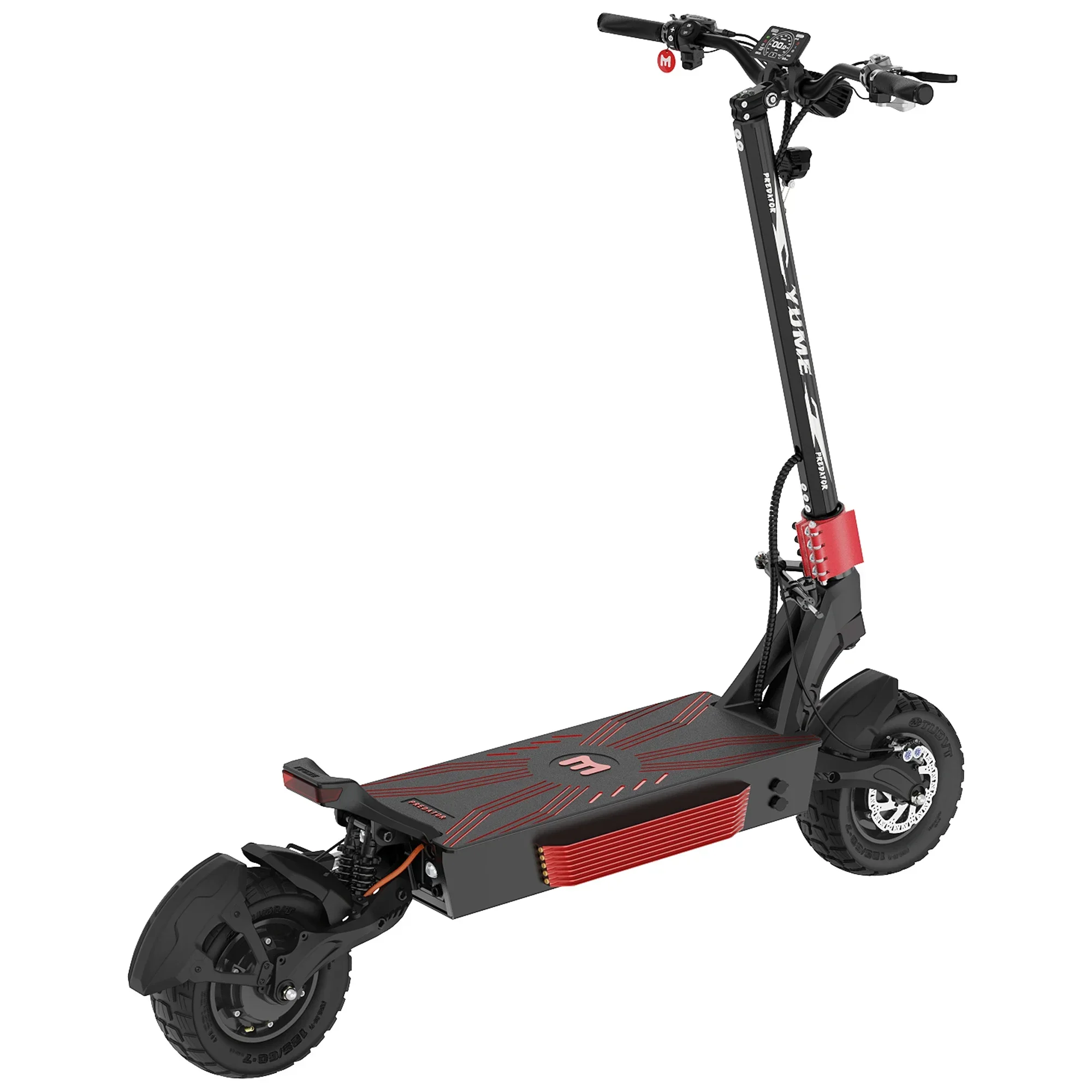 YUME PREDATOR 8000W-72V-50AH Dual Motor Electric Scooter Maximum Speed 110KM/H Maximum Range 180KM Thumb Throttle 13 Inch Tyre