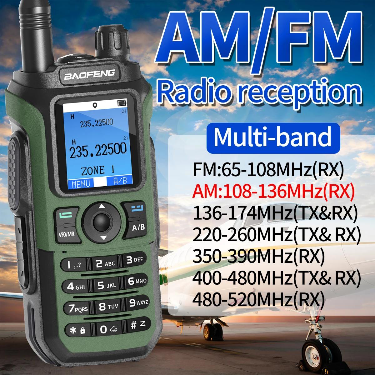 Baofeng UV-21 PRO GPS Walkie Talkie Multi Band Wireless Copy Frequency Long Range Type-C Upgrade UV 17 PRO GPS Ham Two Way Radio 4
