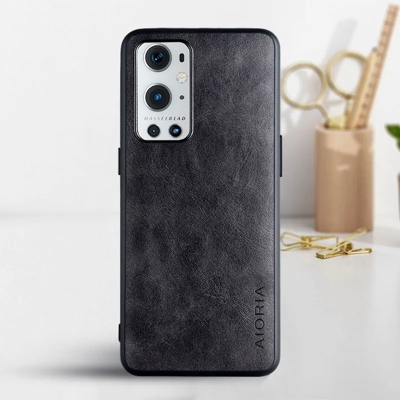Luxury Vintage Leather Skin Phone Cover - Elegant Business Style