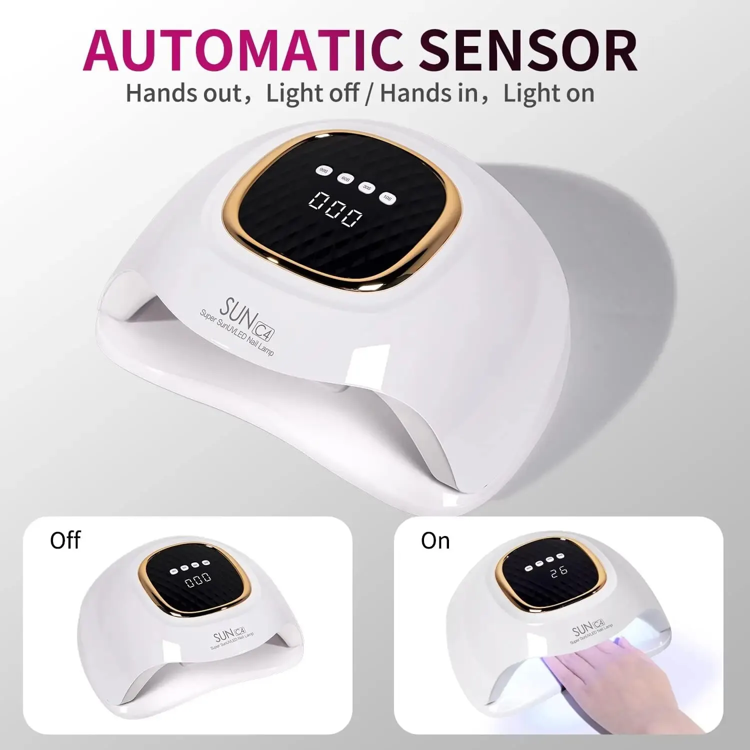 UV LED Nail Lamp 288W for Professional Nails Curing Lamps for Home Salon Led Nail Dryer for Gel Polish with Automatic Sensor 4