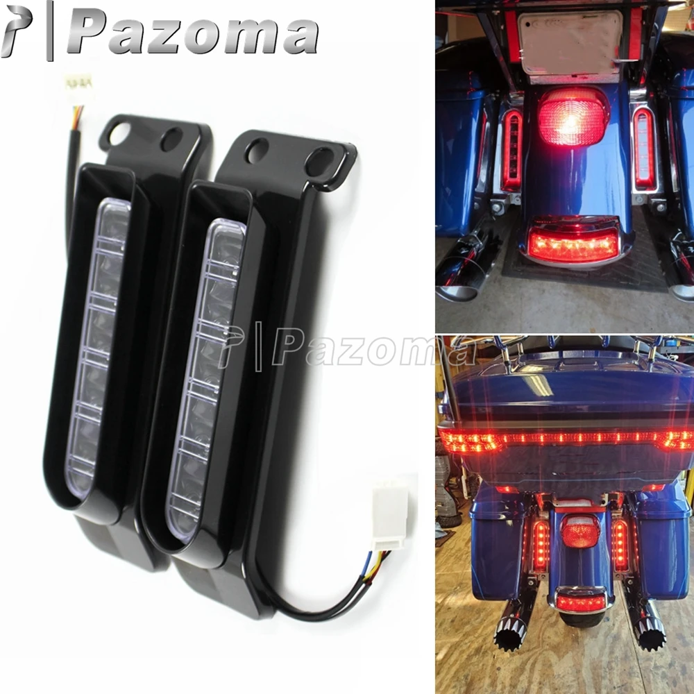 Saddlebag Side Auxiliary Led Running Rear Brake Turn Signal Lamp For