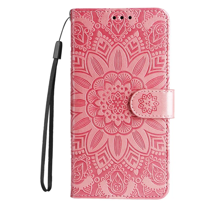 3D Sunflower Luxury Leather Wallet Flip Case