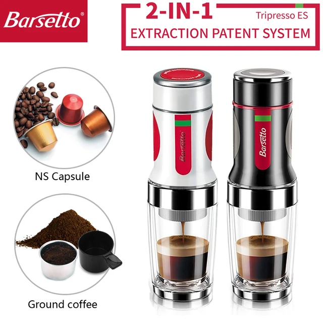 Cafetera portátil Espresso, cápsula de máquina prensa de mano, cafetera  molida, Mini cafetera para viajes y Picnic - AliExpress