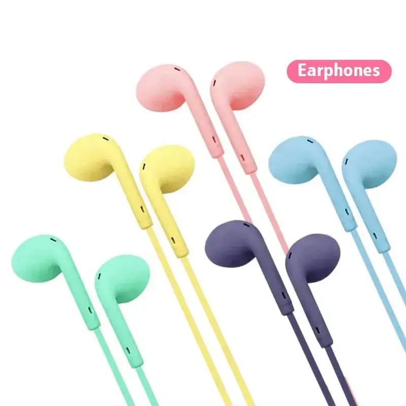 

1 PCS Portable Sport 8 Colors Earphone Wired Super Bass With Built-in Microphone 3.5mm In-Ear Wired Hands Free For Smartphones