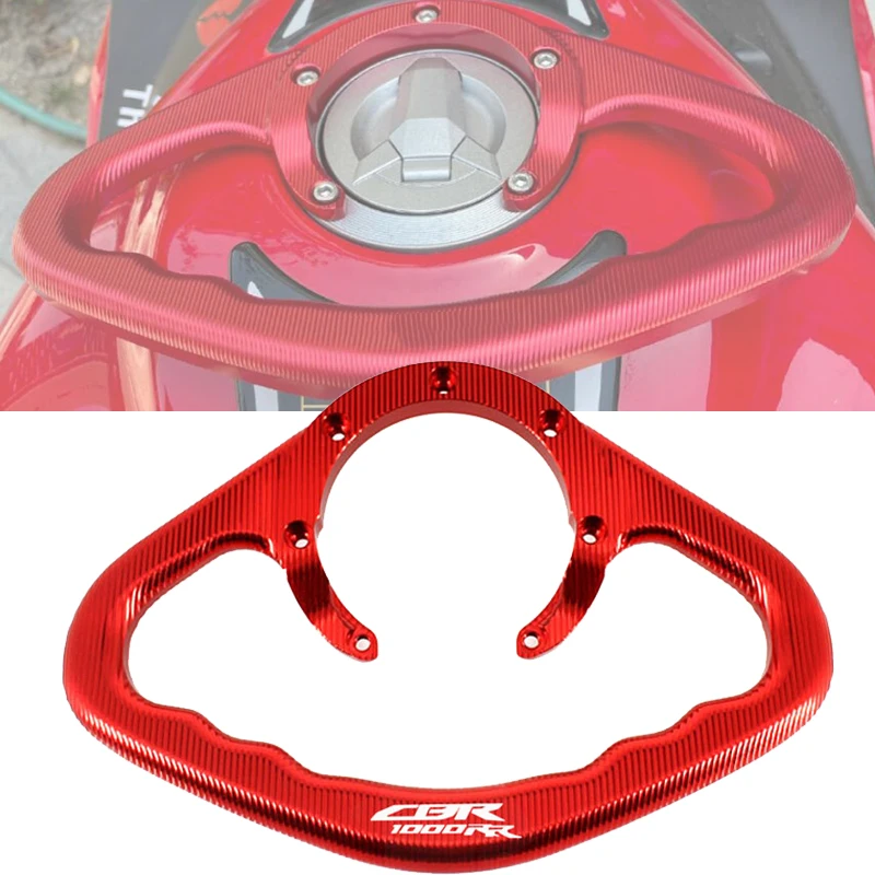 Poignée De Réservoir Passager Pour Honda CBR600RR/900RR/1000RR - Aluminium CNC, Rainures Antidérapantes - Noir