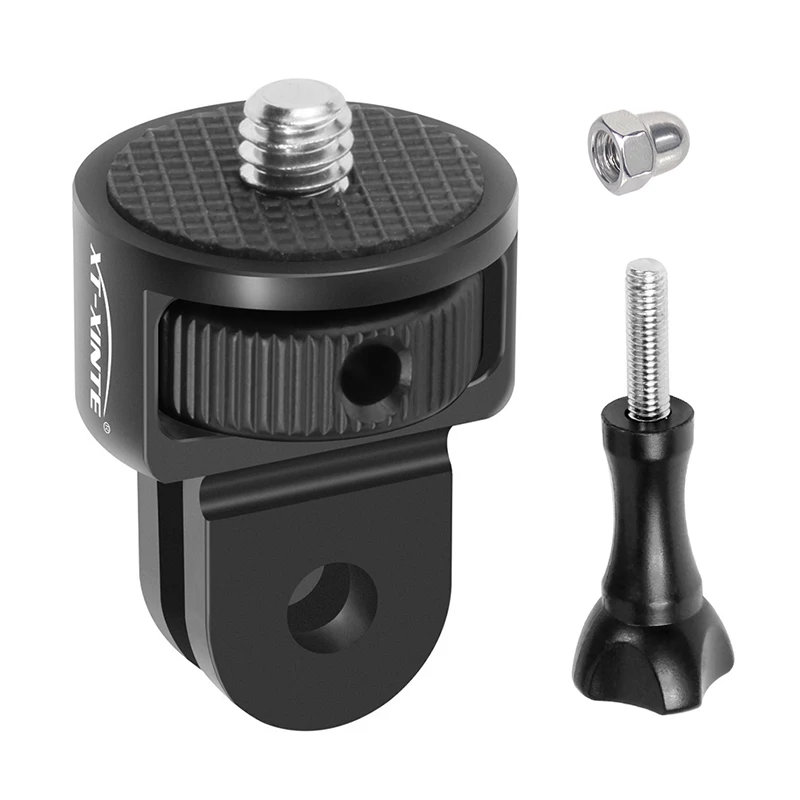 GoPro installée sur le support GripTight, prête à filmer avec stabilisateur intégré.
