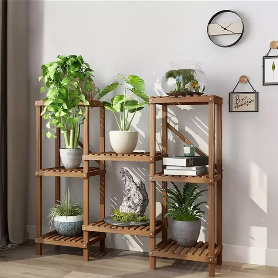 8 Tiers Garden Plant Patio Stand Flower Shelf Rack Indoor Outdoor