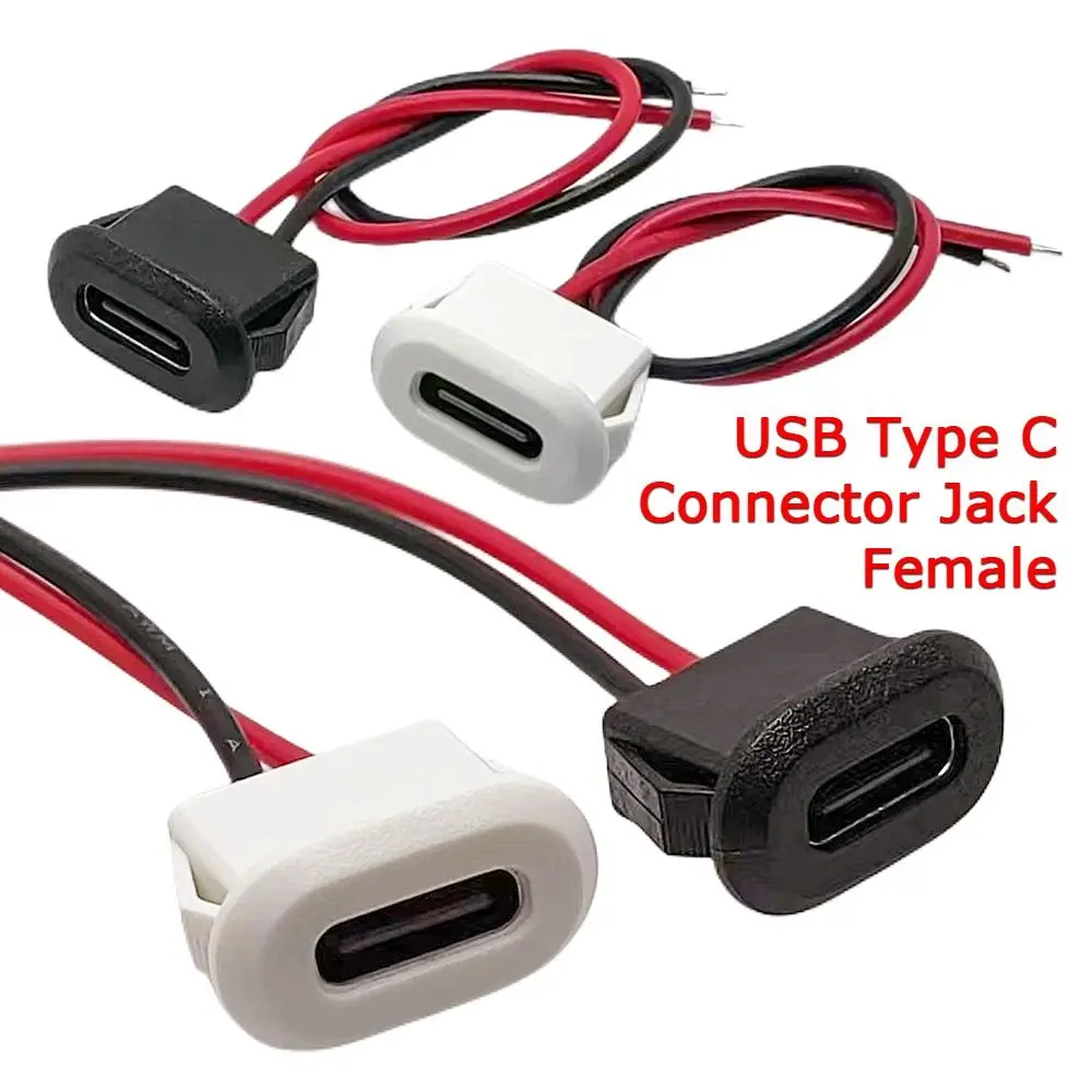 New Type C Connector Jack Female Durable USB-C Charger High Current Fast Charging Port Plug Socket Portable Lighting Accessories