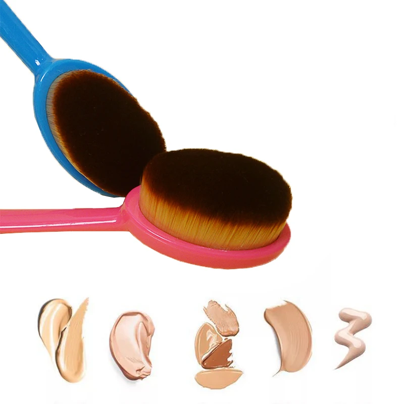 Dighealth Foundation Oval Makeup Brush Soft Toothbrush Type Cosmetic Face  Powder Foundation Brush Synthetic Hair Woman Makeup - AliExpress