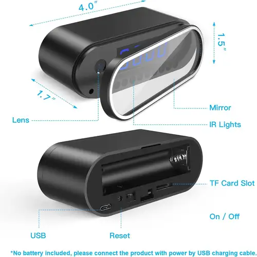Toopro N1 Digital Camera Photographer 1080P HD Clock Home Security Camcorder Professional Photo Camera Bed Photographic Cameras - Image 4
