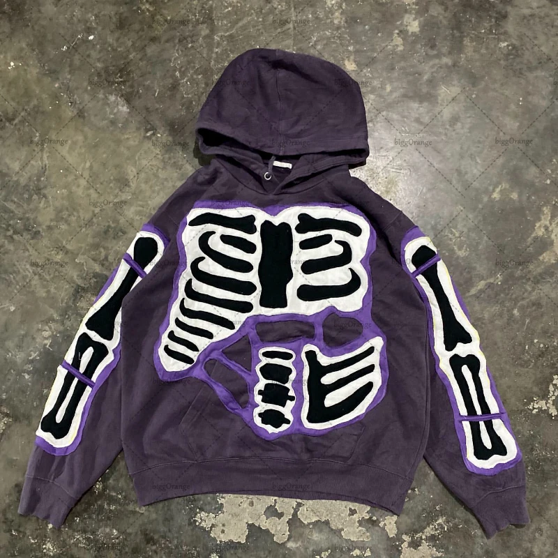 Y2K Hiphop - Sudadera Con Capucha Y Cierre Suelta, Azul, M