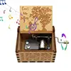 2024 Wooden Engraving Vintage Music Box Hand-Cranked Music Box Girlfriend Wife Can't Help Falling In Love Birthday Presents Gift 4