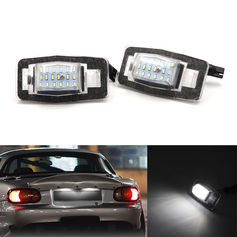

6000K White Car LED Error Free Number License Plate Light Lamp For Mazda Miata MX-5 MPV 2000-2006