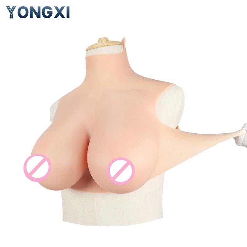 

YONGXI 3d женское Силиконовое платье с закрытыми ушами, силиконовая грудь для наряда, искусственная грудь, чашка D E