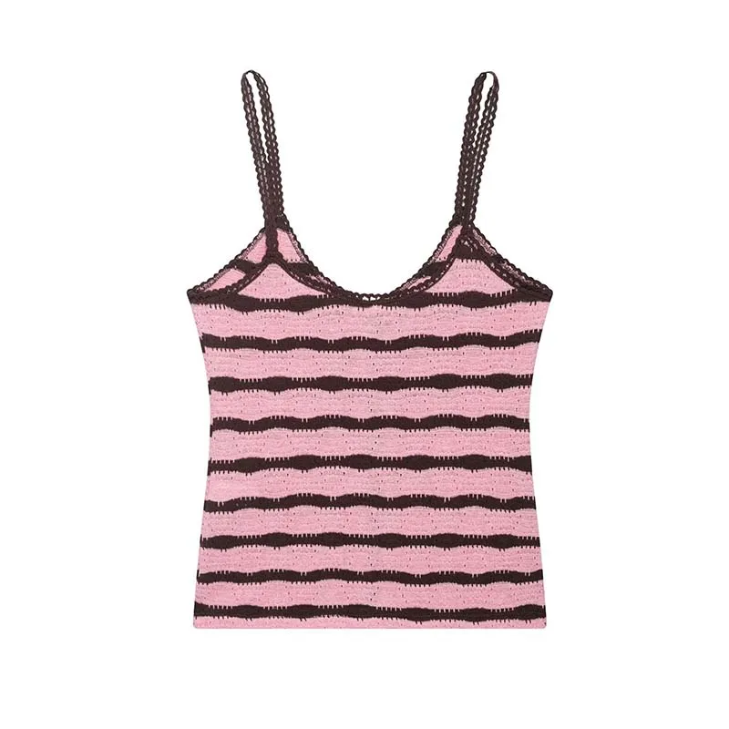 Women Two Pieces Flare Pants Sets 2025 New Fashion Stripe Short Top + Trousers Women's Suit Casual 2 Piece Set Woman Outfit