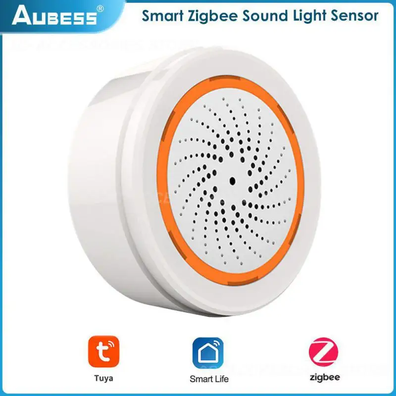 

Usb Indoor Sound Light Sensor 90db Siren 2 In 1 Sensor Tuya Smart Zigbee Sensor Built-in Siren Alarm Zigbee 40m Tuya Smart