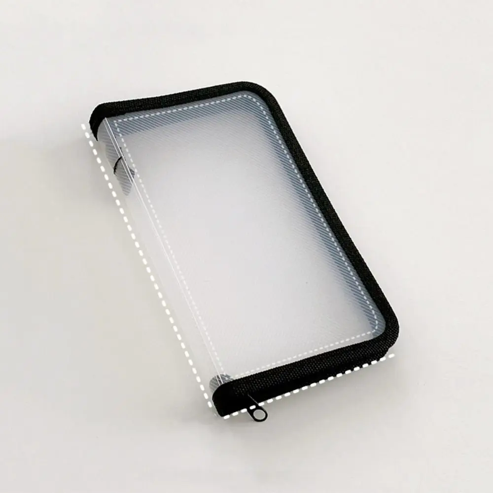 INS Multifunctional Transparent Zipper Pouch - Solid Color File Organizer and Stationery Bag