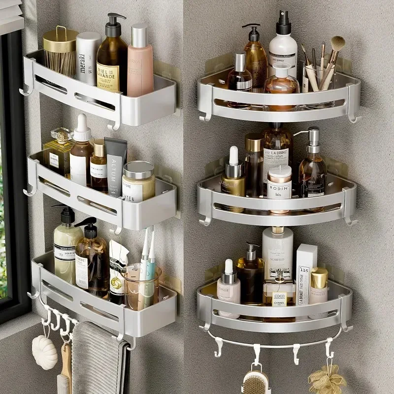 Bathroom Shelves No-punch Bathroom Sink Washbasin Toilet Tripod Makeup Storage Cabinet Shower Shelf Bathroom Accessories