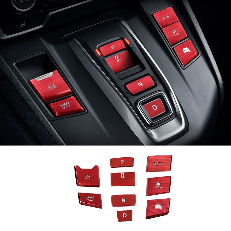 Aluminum Alloy Car Gear Control Button Sticker Cover Panel For Honda