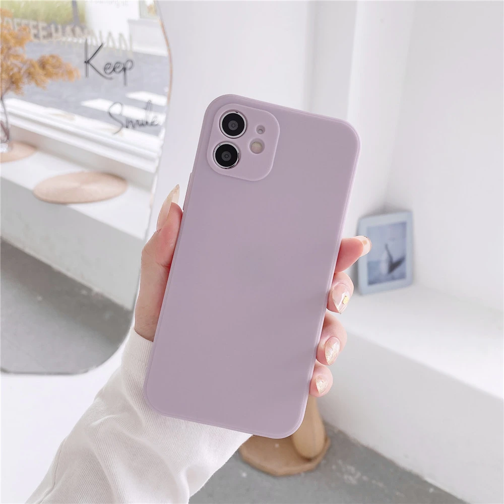 Durable Soft Silicone Square Phone Cover