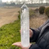 Natural Large Clear Quartz Crystal Points Reiki Tower Wand Healing Home Decoration 6