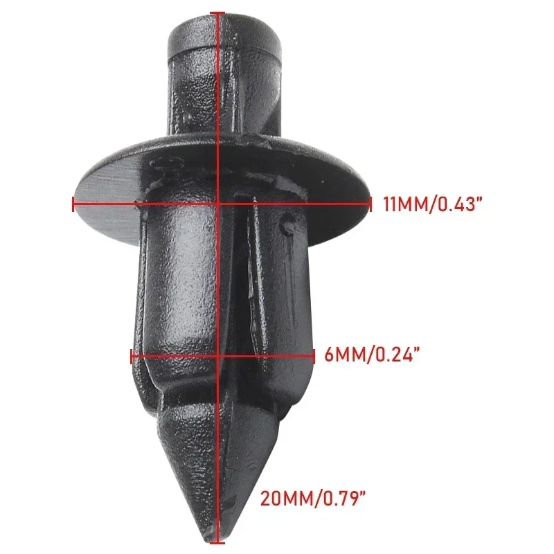 10/20/30PCS 6mm Black Rivet Fairing Body Trim Panel Fastener Screw thumbnail 2