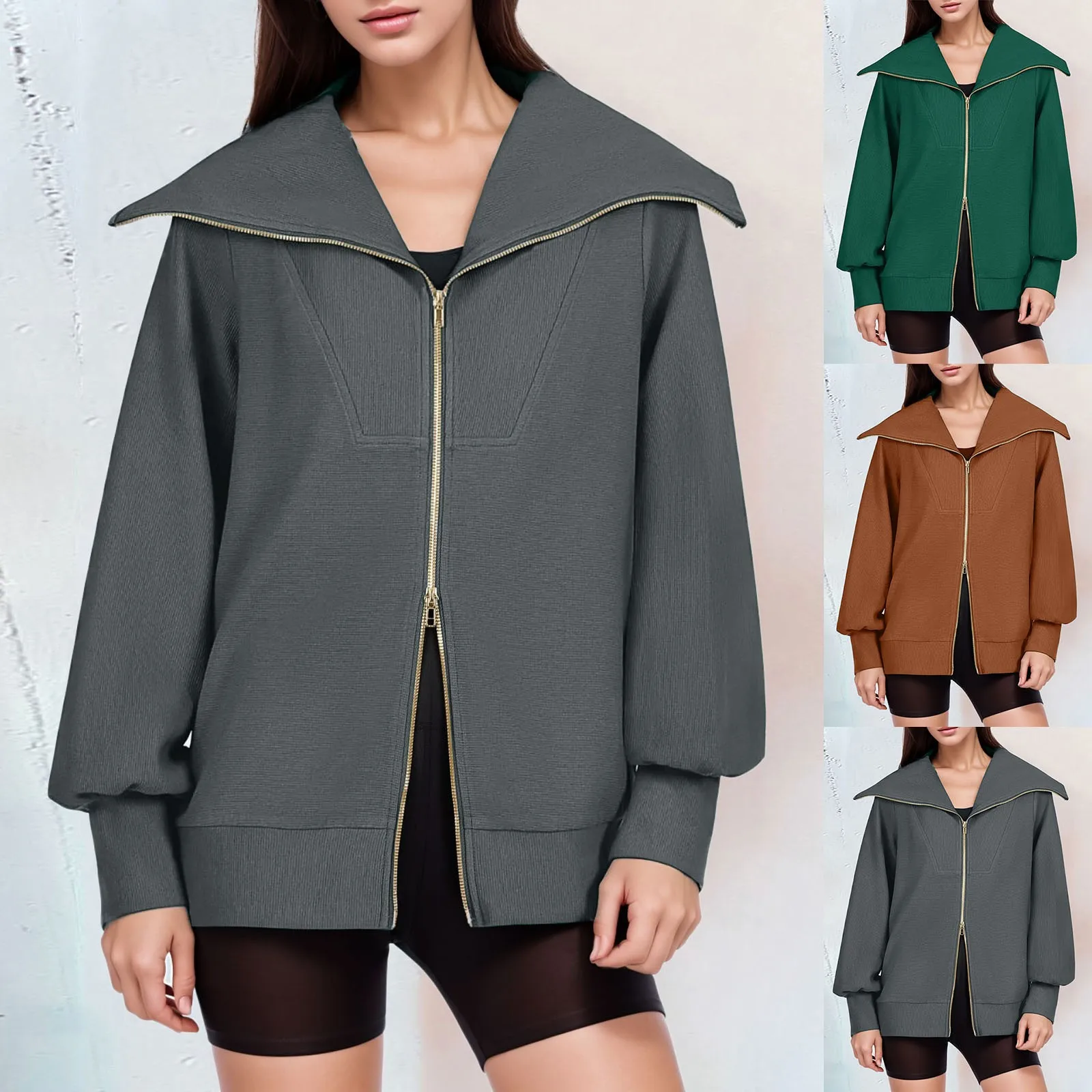 

Женский свитшот на молнии, в этническом стиле