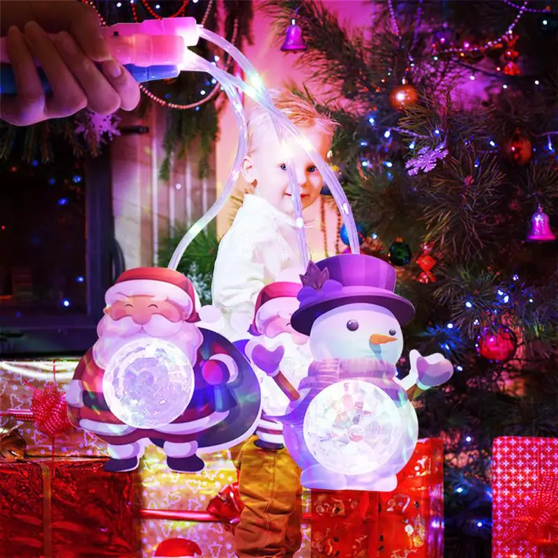 Christmas Luminous Lantern Plastic Snowman Easy To Use Three Gear Switch Creative Christmas Decoration Santa Claus Led Light