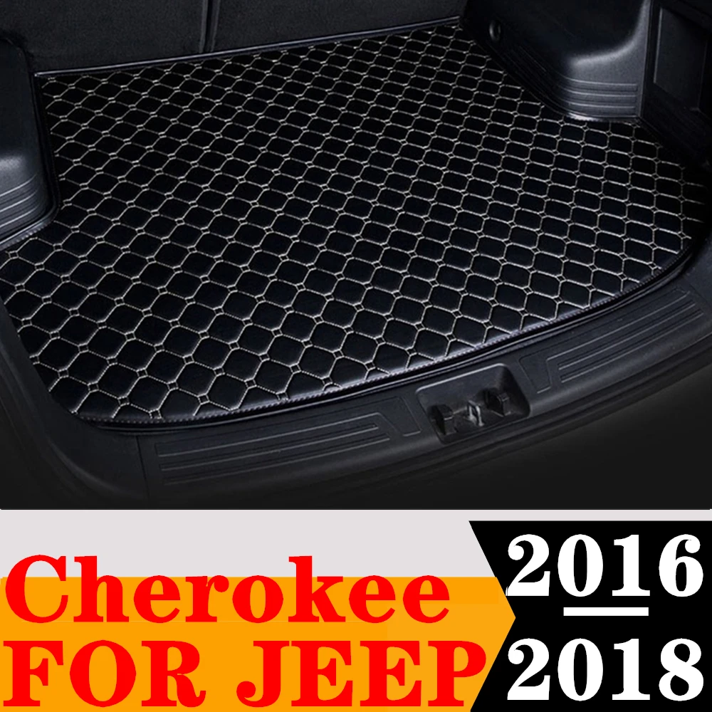

Коврик для багажника автомобиля для JEEP Cherokee 2018 2017 2016, задний коврик для груза, поднос для багажника, коврик для багажа, ковер, аксессуары для внутренних деталей