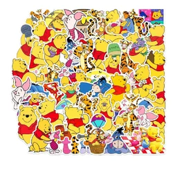 50Pcs/Set Winnie the Pooh Stickers Cartoon Graffiti Stationery Notebook Refrigerator Aesthetics Waterproof DIY Ornament Sticker