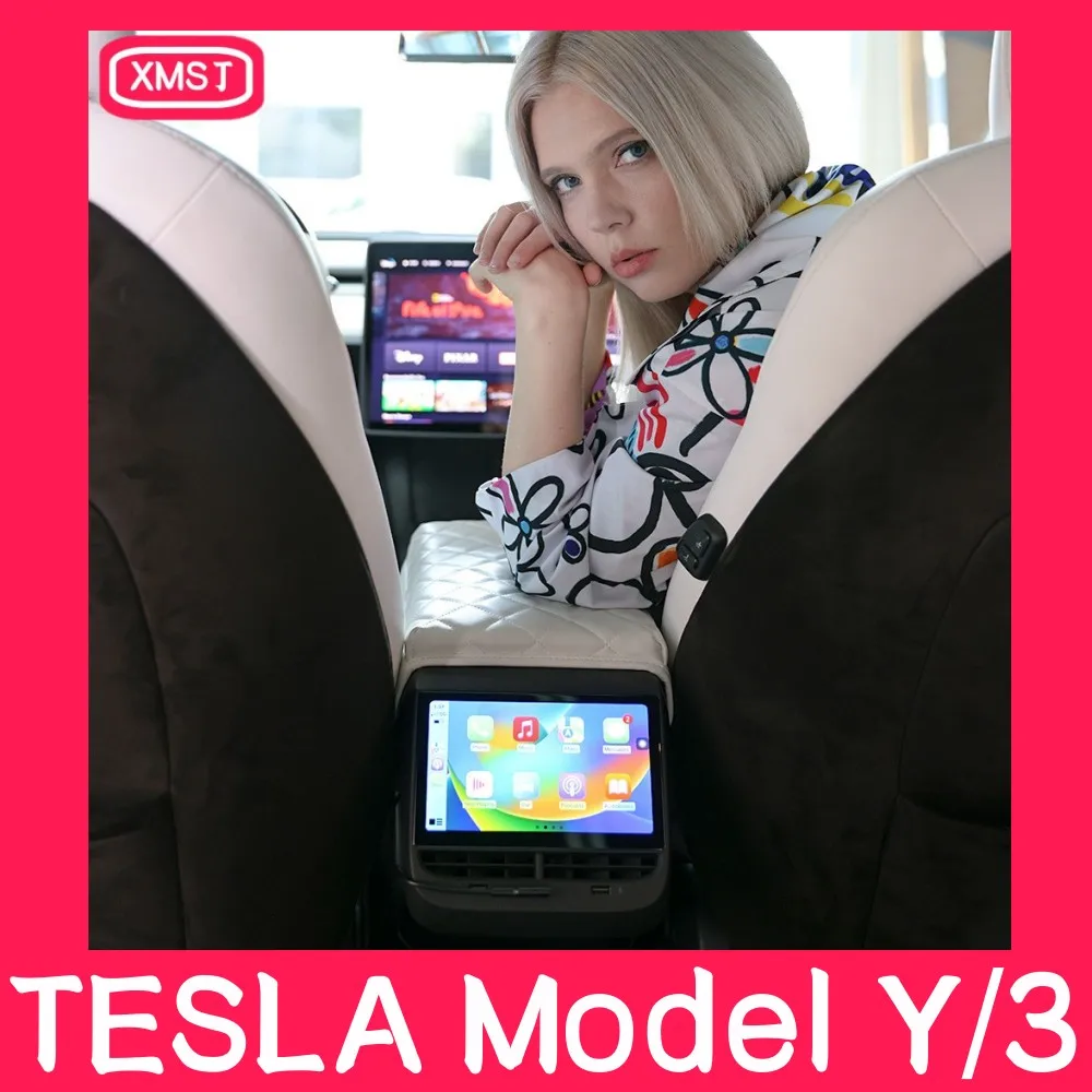 Tesla Model 3/Y Rear Control Display Wireless Carplay Climate