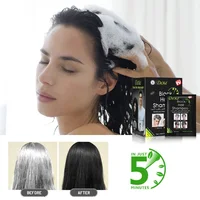 Dexe – shampoing pour cheveux noirs rapides, 5 minutes, devenir rapide, teinture pour cheveux noirs, herbe, soins capillaires naturels, restauration, colorant, 10 pièces 5