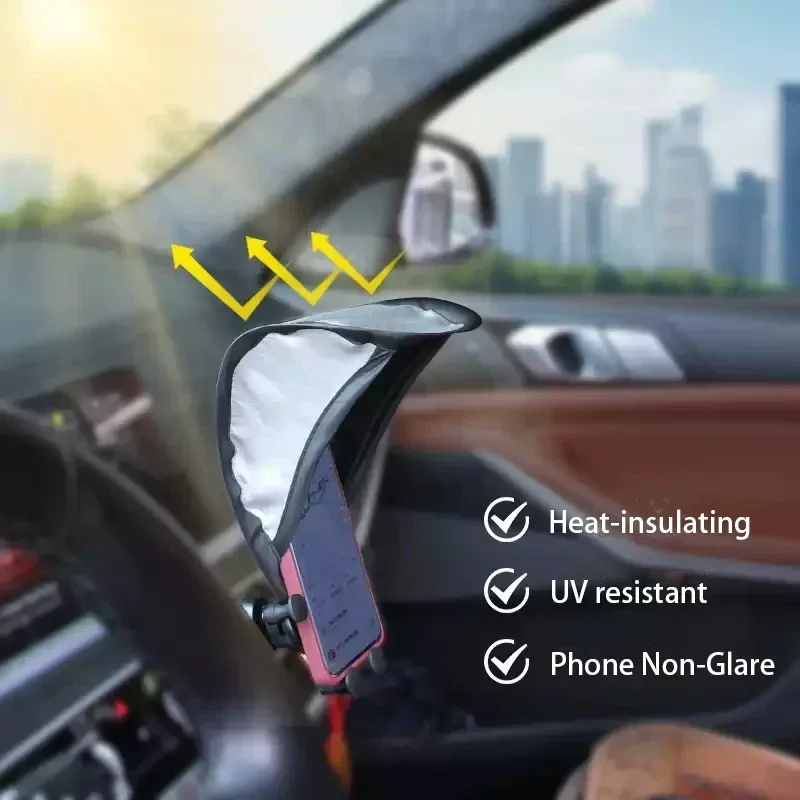 Car Phone Sunscreen Holder, New Sunshade Instrument Panel, Phone Sunscreen Cover, Phone Does Not Heat Up Accessories