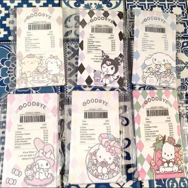 120 Sheets/Set Kawaii Stationery Stickers Anime Sanrio Seal Stickers Cute Hand Account Decoration Kuromi Hello Kitty Sticker