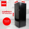 741-  Size-Top Freezer-2 Door Fridge-Adjustable Thermostat Control-Black-7.5 Cubic Feet 2