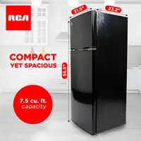741-  Size-Top Freezer-2 Door Fridge-Adjustable Thermostat Control-Black-7.5 Cubic Feet 2