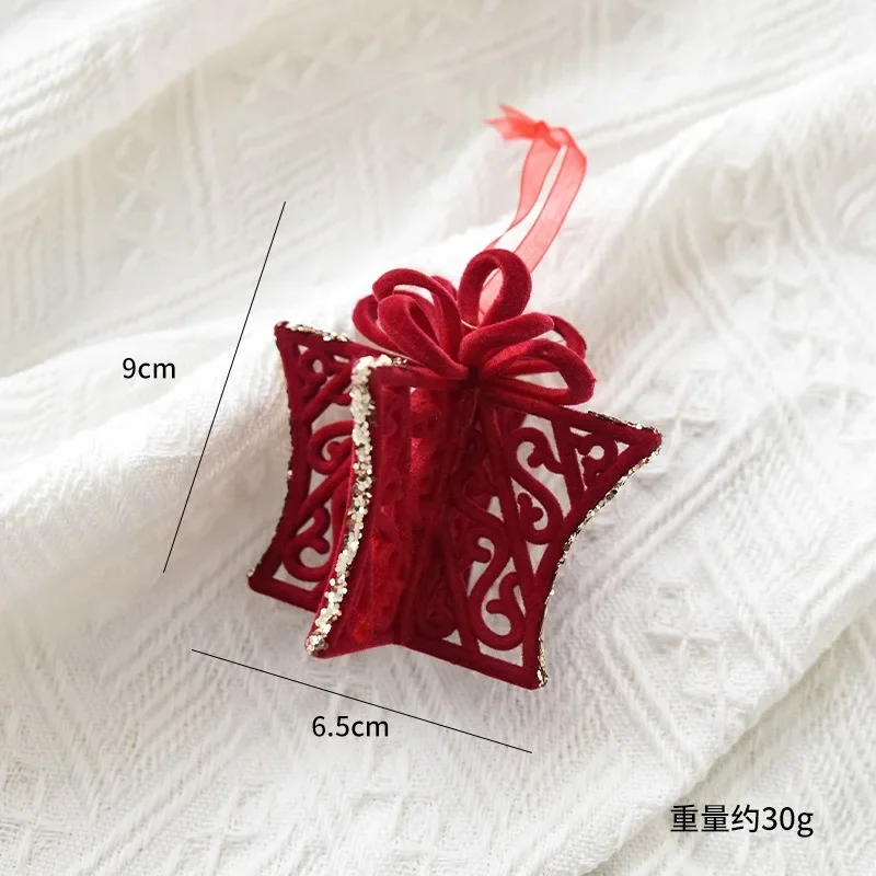 thumbnail image 1 of Guirnalda navideña de flocado rojo, cascabel, adorno para árbol de Navidad, Feliz Navidad, alegría, 2025, decoración para fiesta de Navidad en el hogar, 1 of 5