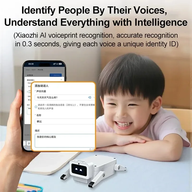 AI 로봇 강아지 장난감 프로그래밍 가능 ESP32-Hi STEM 교육용 코딩 로봇 애완동물 음성 제어 다국어 지원 화면 포함 (키즈용)