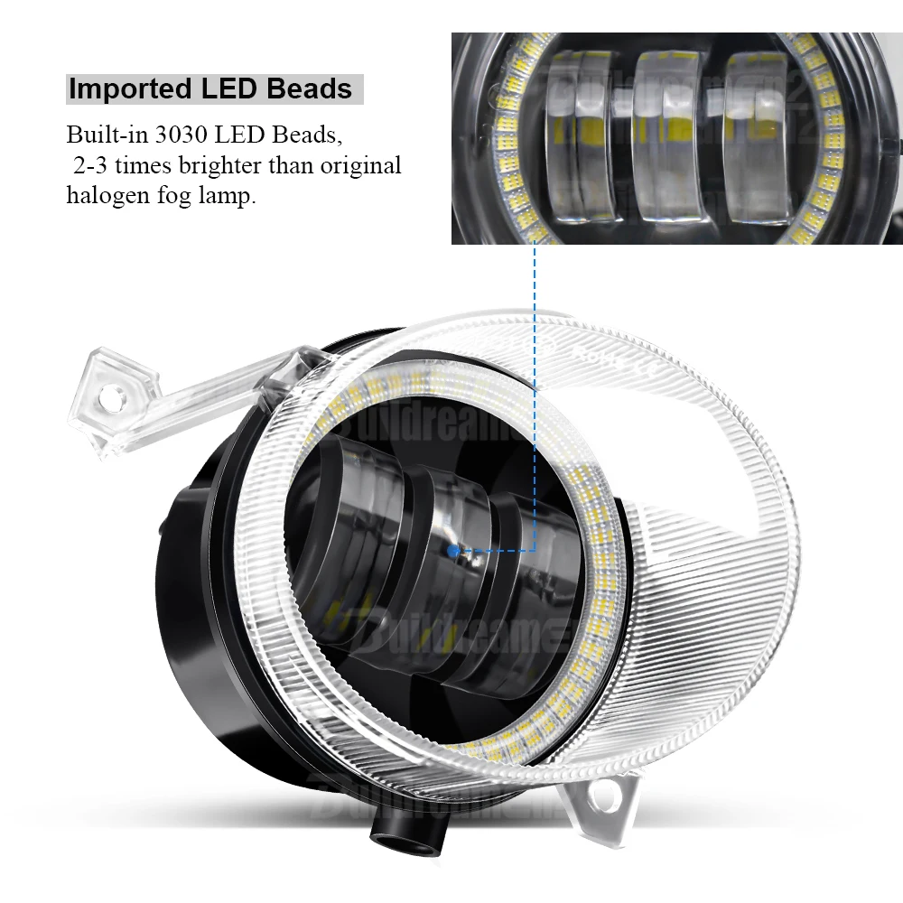 FRISUL Auto Nebelscheinwerfer Angel Eye DRL Tagfahrlicht für OEM:  33900STKA11 4F9Z15200AA Nebelscheinwerfer Montage : : Auto &  Motorrad