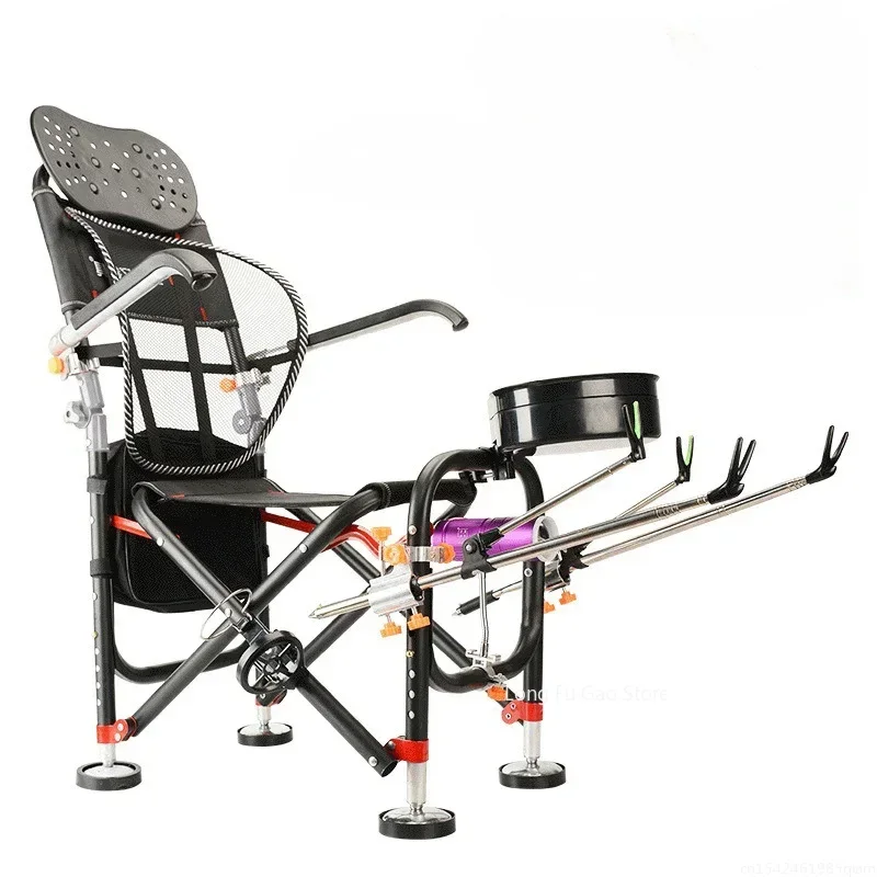 NEW Fishing Chair Beach Chair Strong Load-Bearing Chair Outdoor Folding Fishing Chair Set Recliner Multi-Function Fishing