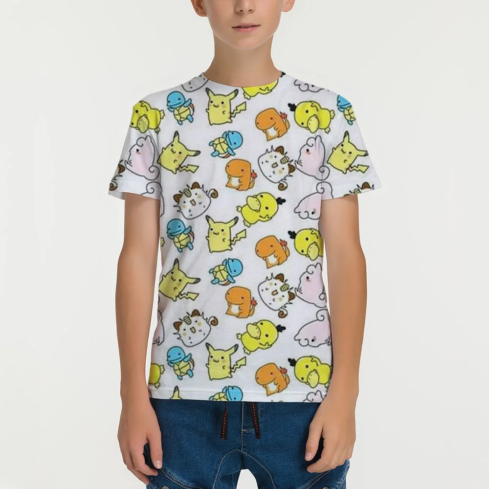 

Pokemon Pikachu kids summer t-shirt girls boy graphic t-shirt cartoon anime top boutique kids clothing short sleeves