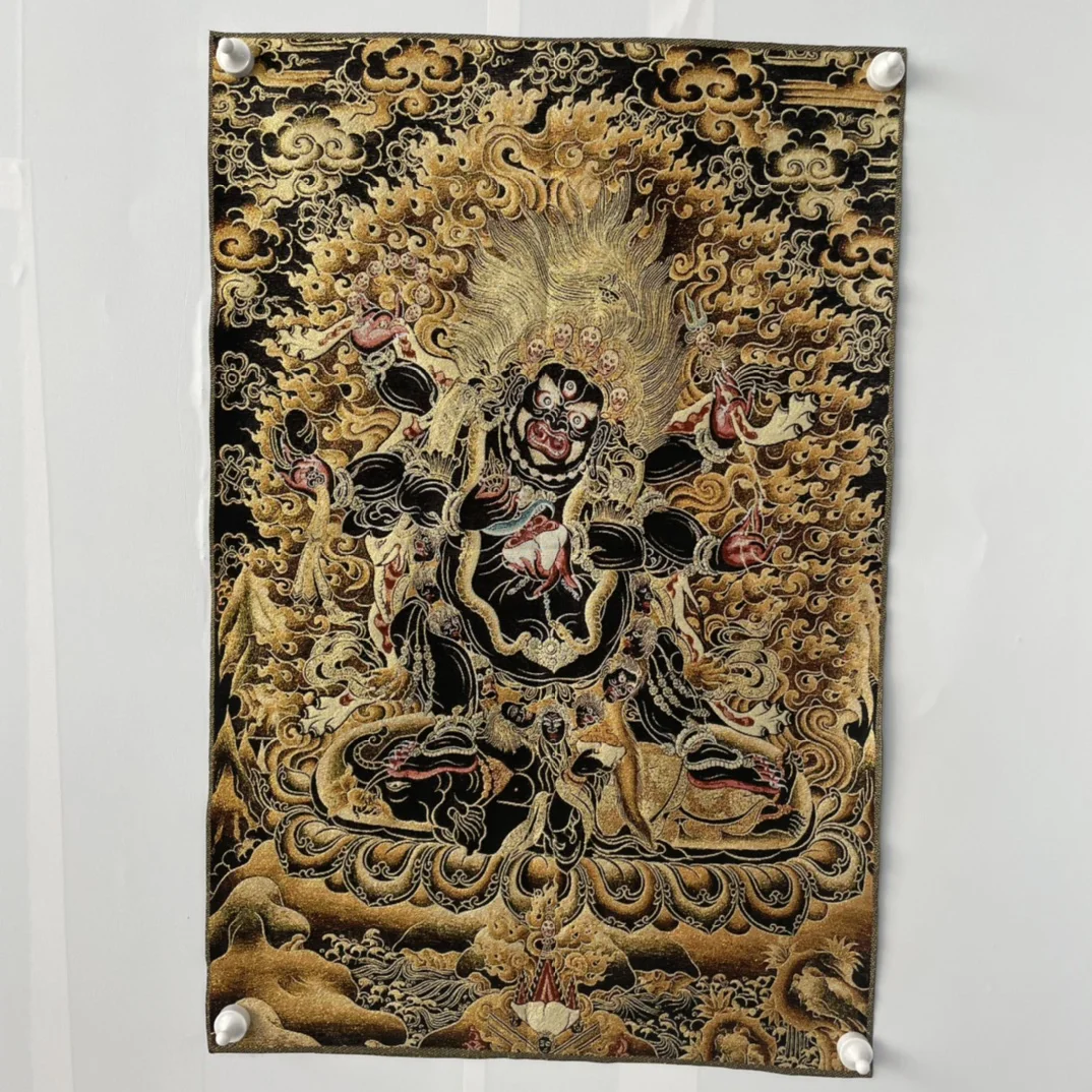 

Шелковая вышивка Thangka, фэншуй, богатство «Будда Бодхисаттва», роспись, ручная работа, домашнее украшение #75